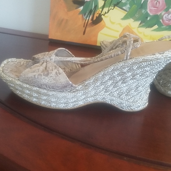 Stuart Weitzman animal print wedge sandals - Picture 7 of 7